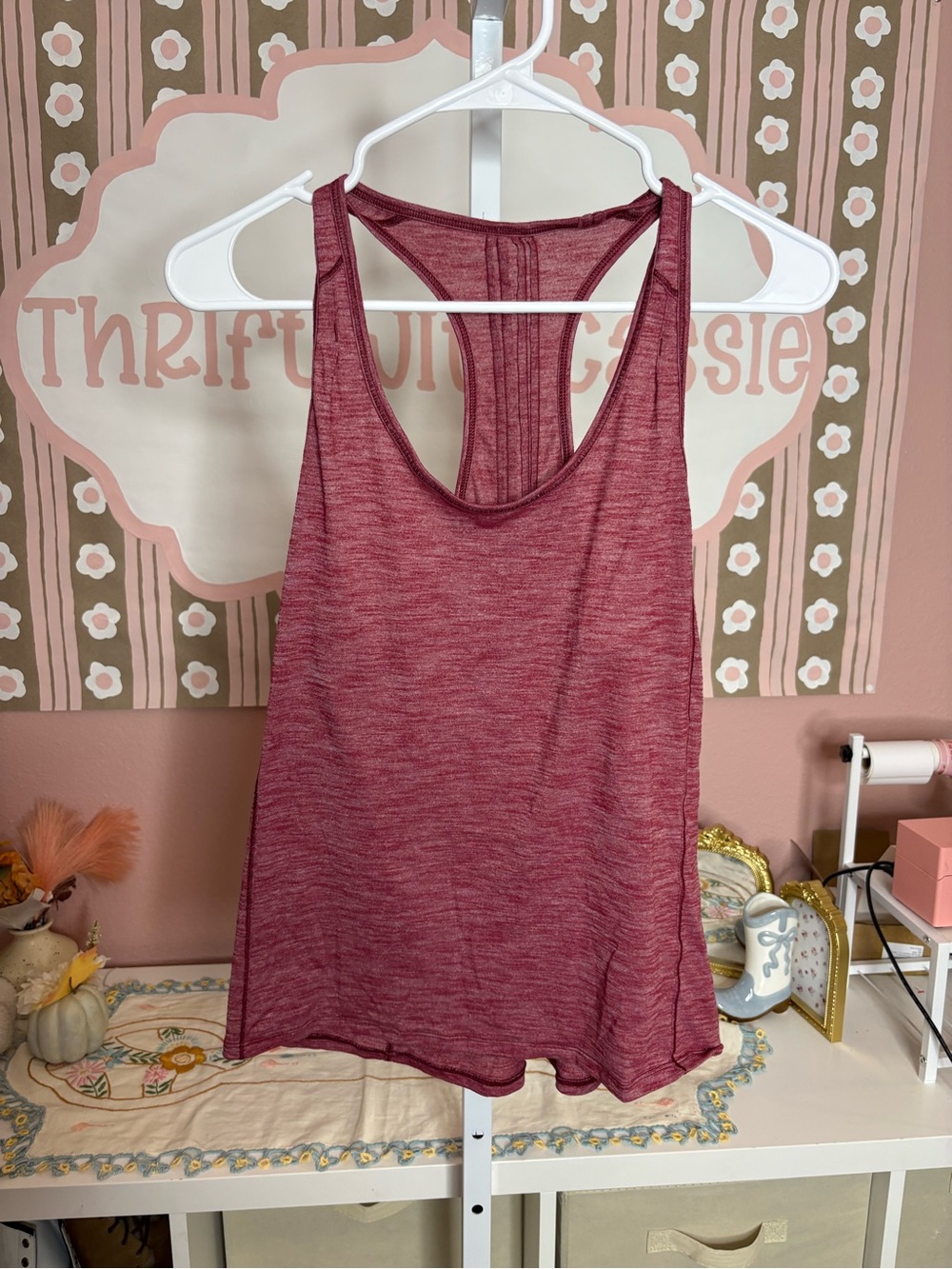 Sleeveless Racerback Lululemon Tank Top - Wine Red